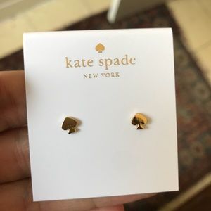 Kate Spade classic spade gold stud earrings